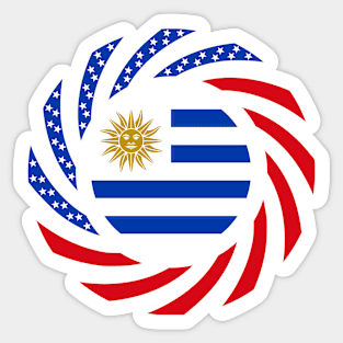 Uruguayan American Multinational Patriot Flag Sticker